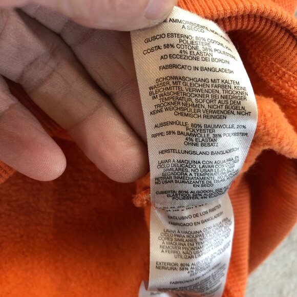 Columbia Womens Sweatshirt Medium Orange Long Sleeve Crew Neck Pullover Casual - Picture 10 of 14